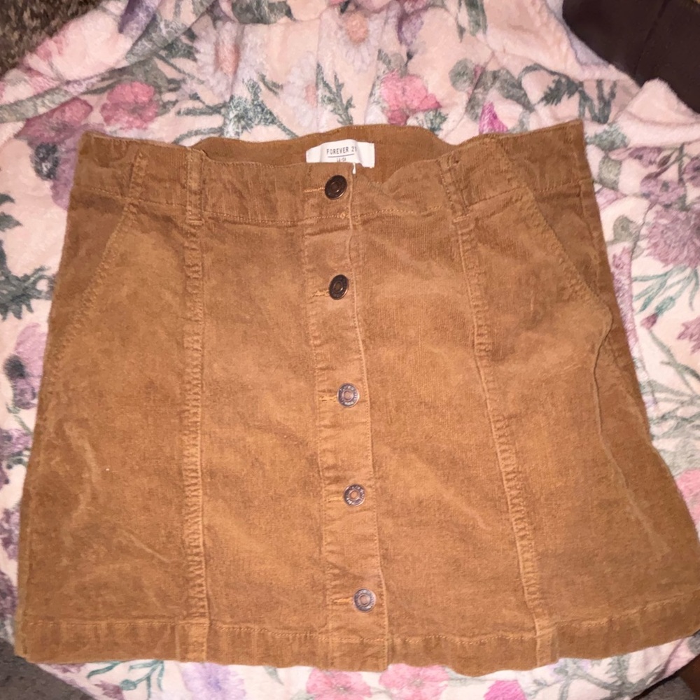 Forever 21 Tan Mini Pencil Skirt Casual
